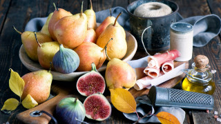 Fruit bowl oil bottle table - other item free wallpaper