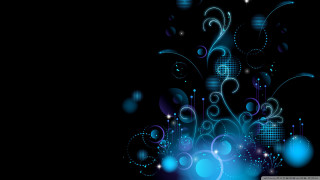 Blue abstract black swirl bottom - a blue abstract background free wallpaper