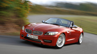 Red convertible driving forest hills - convertible free wallpaper for desktop