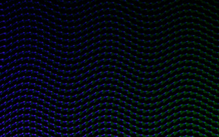 Wavy lines blue green holography - smooth free wallpaper for desktop