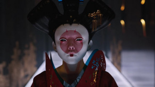 Geisha redface blackhair whitefacemask ai - a red face free wallpaper