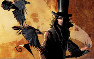 Man top hat crow skull - ben templesmith free wallpaper