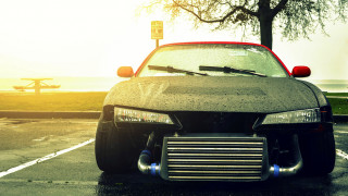 Car hood up lowbrow 3d - andrew bell free wallpaper