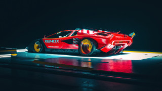 Red car retrofuturism outrun vroom - outrun free wallpaper