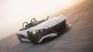 White car hillside fog sunlit - a hillside free wallpaper