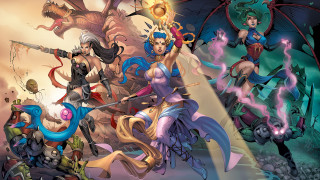 Fantasy girls dragon demon magic - a cartoon style free wallpaper