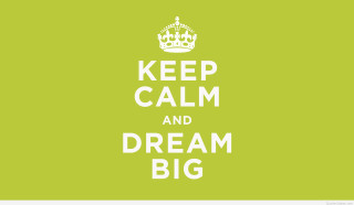 Green white poster crown words - calm free wallpaper