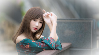 Woman long hair bench brows - du qiong free wallpaper for desktop