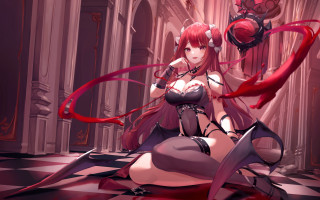 Redhair cosplay demonwings sword fanqi - a floor free wallpaper