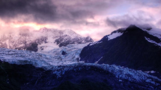 Snowy mountain cloudy sky bird - antoine ignace melling free wallpaper