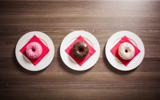 Donuts wooden table top conceptual - a wooden table free wallpaper