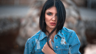 Elina karimova blue jean jacket - her lip free wallpaper