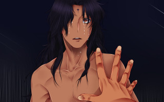 Long haired man tears hands - edmond xavier kapp free wallpaper