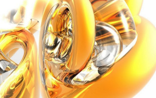 Yellow abstract background white circular - digital art free wallpaper for desktop