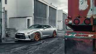 Silver car street corner red - a street corner free wallpaper for desktop