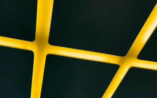 Yellow black squares lines center - bold shape free wallpaper