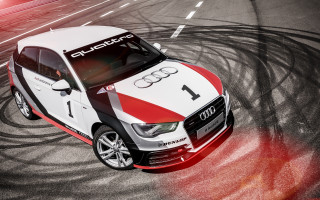 Car red white stripe track - a track free wallpaper for desktop