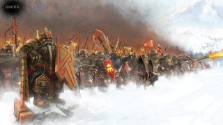 Men armor snow fire sky - bayard wu free wallpaper