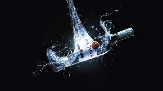 Vodka dropped water splash astronaut - hyper real free wallpaper