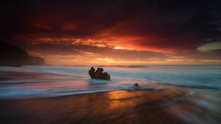 Wave riders sunset ocean mystical - in the ocean free wallpaper for desktop