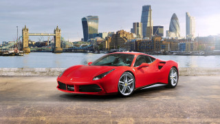 Red sports car city skyline 8 - bernardo cavallino free wallpaper for desktop