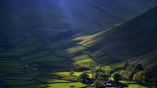 Green valley small house mountains - a green valley free wallpaper