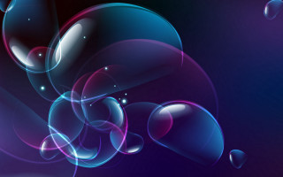 Blue purple bubbles abstract airbrush - an airbrush painting free wallpaper for desktop