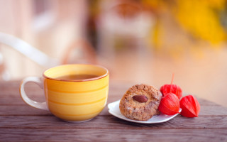 Coffee cookie plate flower cafe 2 - clara peeters free wallpaper