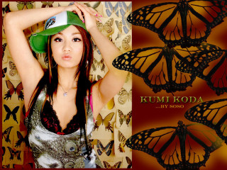 Woman hat butterflies head image - an album cover free wallpaper for desktop