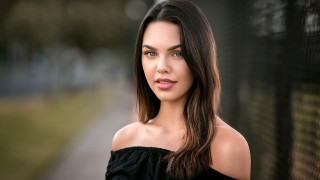 Woman longhair blacktop fence greenfield - constance gordoncumming free wallpaper