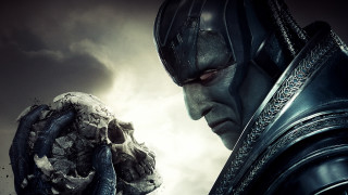 Man skull giant cloudy sky - his hand and a skull free wallpaper