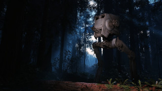 Robot forest night light cinematic - dramatic cinematic lighting free wallpaper