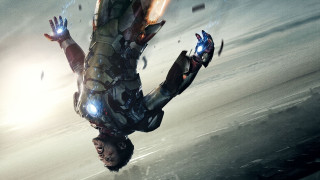 Flying man suit hands glowing - edward simmons free wallpaper