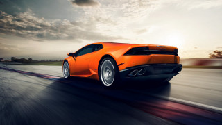 Bright orange sports car sunset - orange sports car free wallpaper