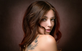 Woman tattoo portrait photorealism airbrush - a tattoo free wallpaper for desktop