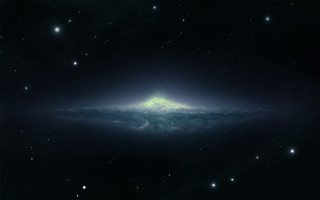 Blackhole greenlight stars galaxy space - green light free wallpaper
