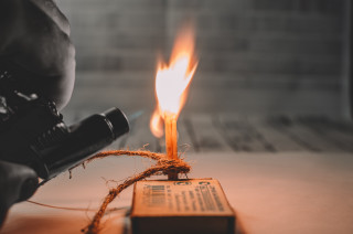 Camera fire blur table brick - a brick wall in the background free wallpaper