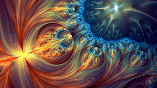 Blue orange swirl star fractals - swirl free wallpaper for desktop
