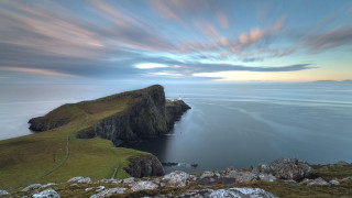 Cliff water sky mountain tiltshift - david begbie free wallpaper