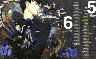 Man suit tie dragon calendar - awataguchi takamitsu free wallpaper