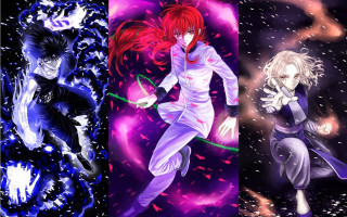 Anime characters different poses colorful - ufotable free wallpaper
