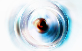 Blurry red blue object motion - pincushion len free wallpaper