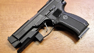 Black gun wooden table vector 2 - a black handle free wallpaper