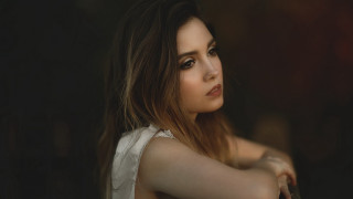 Woman long hair white top 6 - brigette barrager free wallpaper