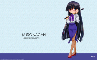 Girl black hair purple skirt - a microphone free wallpaper