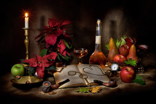 Still life book wine pears - wine free wallpaper