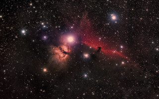 Star forming region red star - astrophotography free wallpaper