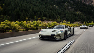 White sports car driving forest 4 - ultra high detail free wallpaper