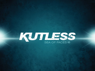 Blue background kutles glowing lights - facial feature free wallpaper