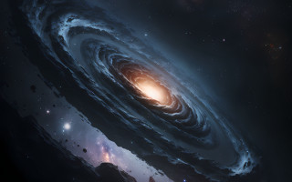 Spiral galaxy bright center stars 4 - a spiral galaxy free wallpaper